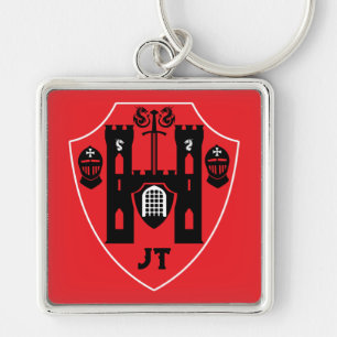 Customisable Knights Shield Key Ring