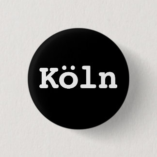 Customisable Köln Typography 3 Cm Round Badge