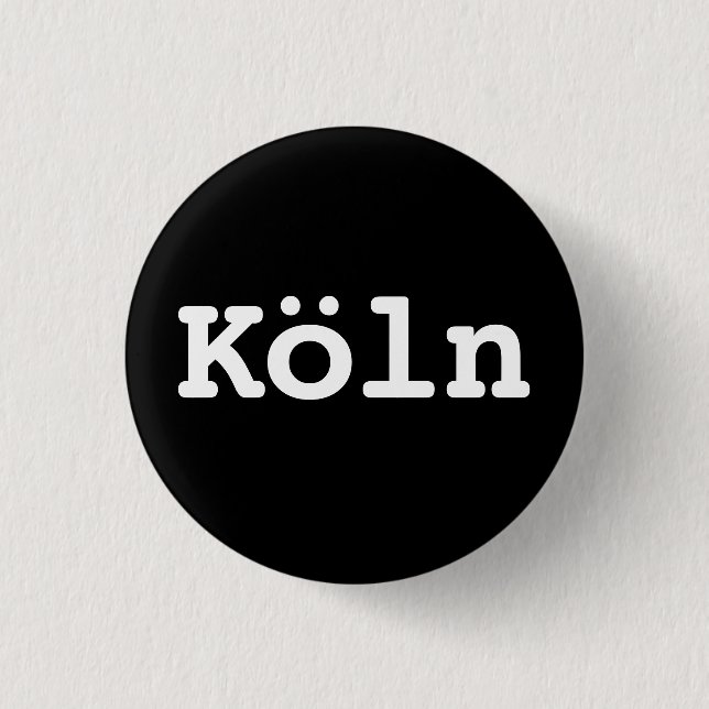 Customisable Köln Typography 3 Cm Round Badge (Front)