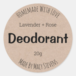 Customisable Label For Deodorant