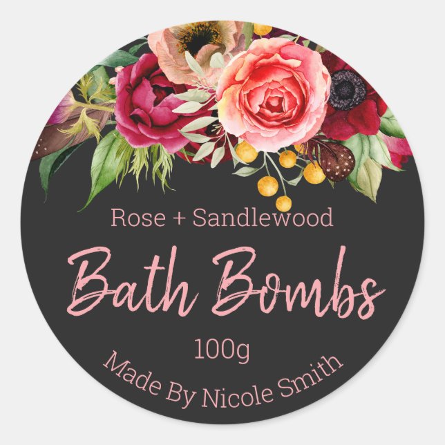 Customisable Label For Handmade Bath Bomb (Front)