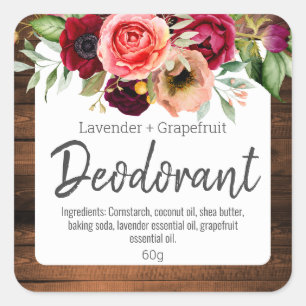 Customisable Label For Handmade Deodorant
