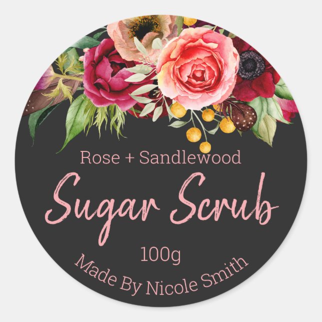 Customisable Label For Handmade Sugar Scrub (Front)