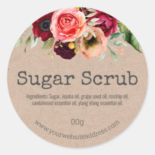 Customisable Label For Handmade Sugar Scrub
