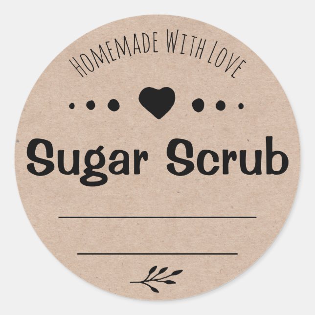 Customisable Label For Sugar Scrub (Front)