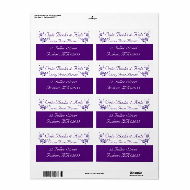 Customisable Labels (Full Sheet)