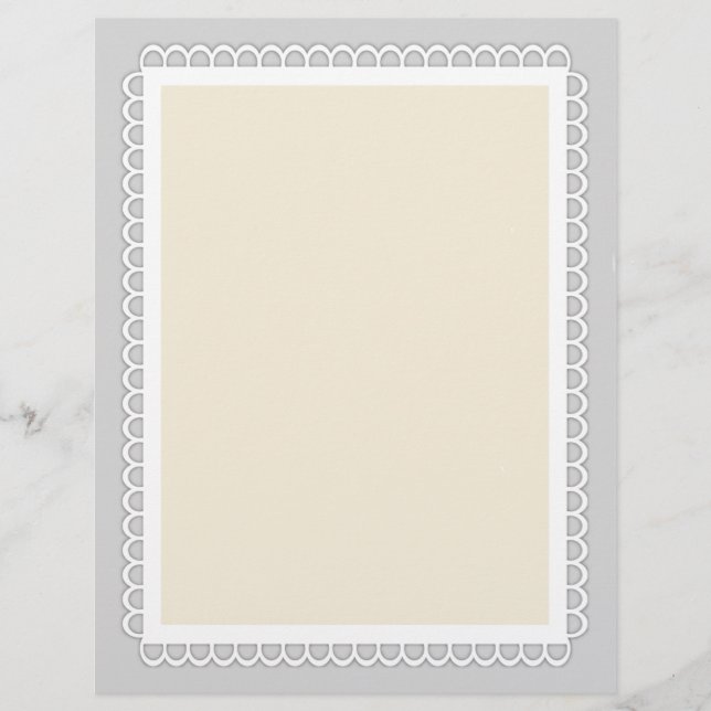 Customisable Lace Border Stationery (8.5x11) (Front)