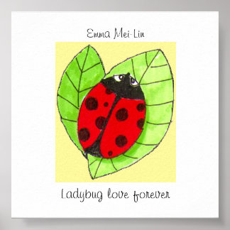 Customisable Ladybug love forever poster