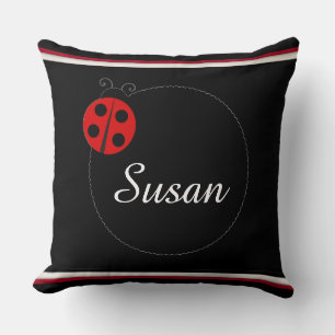Customisable Ladybug Monogram 20 x 20 Cushion