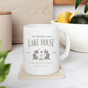 Customisable Lake House House Warming Gift Large Coffee Mug