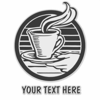 Customisable Large transparent Coffee Logo sticker