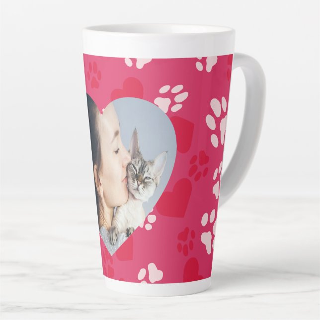 Customisable Latte Mug For Cat Lovers (Right Angle)