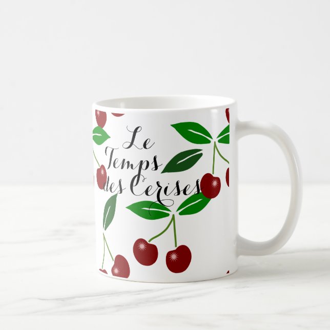 Customisable Le Temps des Cerises Fresh Cherries Coffee Mug (Right)