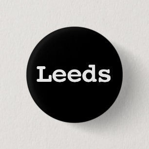 Customisable Leeds Typography 3 Cm Round Badge