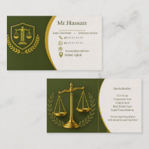 Customisable Legal Business Card  