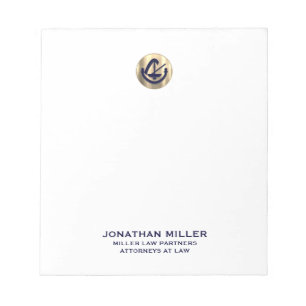 Customisable Legal Logo Name Title Notepad