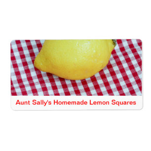 Customisable Lemon Picnic Labels
