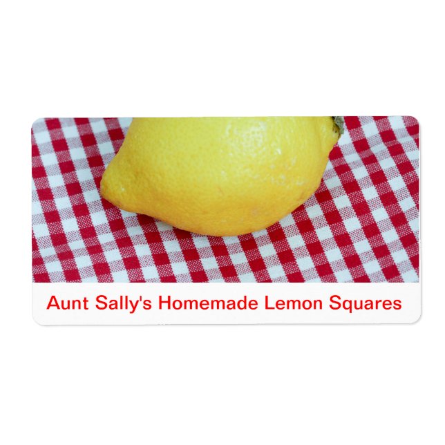 Customisable Lemon Picnic Labels (Front)