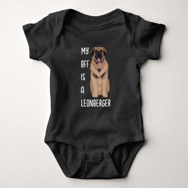 Customisable Leonberger  Baby Bodysuit (Front)