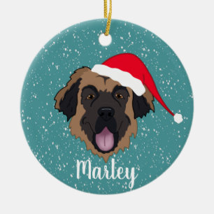 Customisable Leonberger Ceramic Tree Decoration