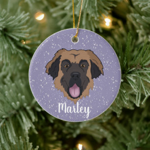 Customisable Leonberger Ceramic Tree Decoration
