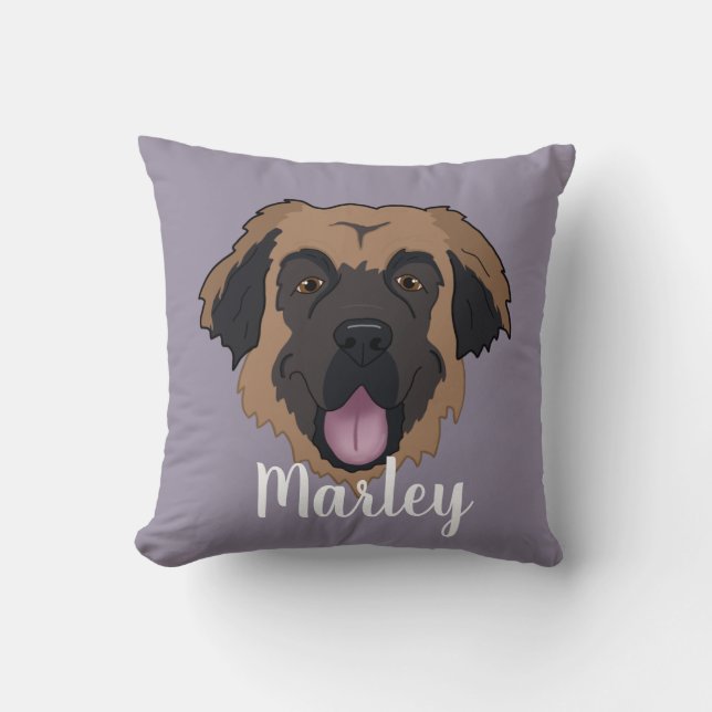 Customisable Leonberger Cushion (Front)