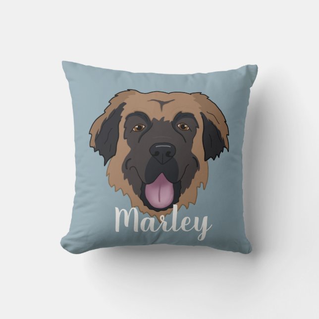 Customisable Leonberger Cushion (Front)