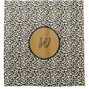 Customisable Leopard Pattern Shower Curtain