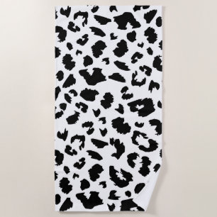 Customisable leopard print beach towel