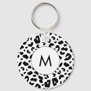 Customisable leopard print key ring