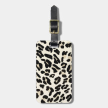 Customisable Leopard Print Luggage Tag