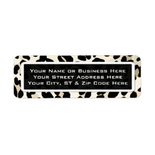 Customisable Leopard Print Return Address Labels