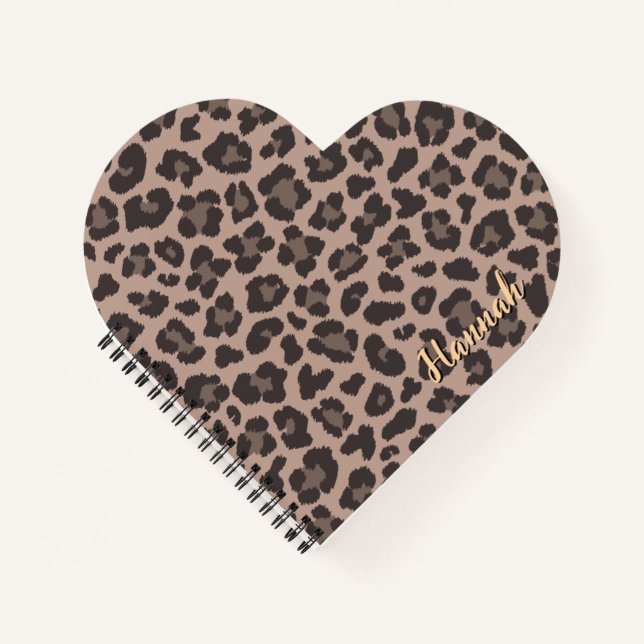Customisable leopard print Spiral Notebook (Front)