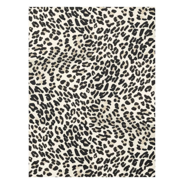 Customisable Leopard Print Tablecloth (Front)