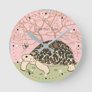 Customisable Leopard Tortoise Clock