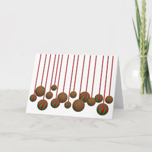 Customisable Leopard & Zebra Xmas Ornaments Holiday Card