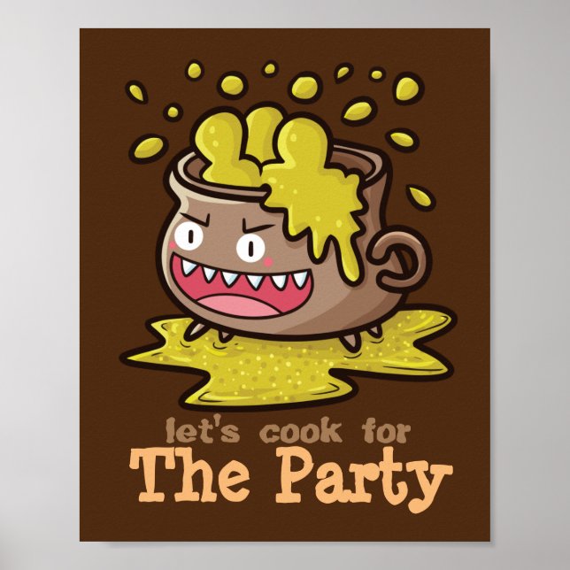 Customisable Let's Cook for The Party Poster (Front)