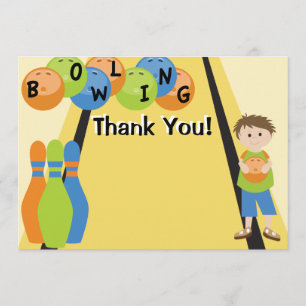 Customisable Let's Go Bowling Thank You