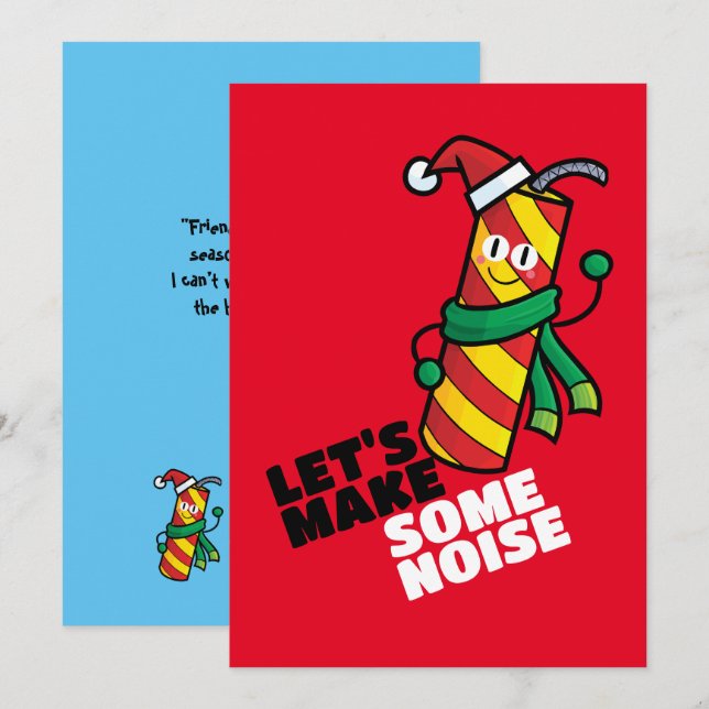 Customisable Let's make some noise Invitation (Front/Back)