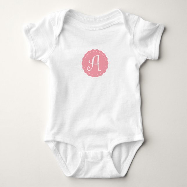 Customisable Letter "A" Baby Bodysuit (Front)