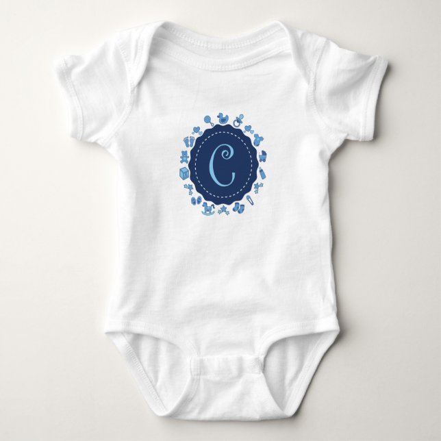 Customisable "Letter C" Baby Bodysuit (Front)