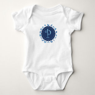 Customisable Letter "P" Baby Bodysuit