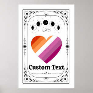 Customisable LGBTQ Pride Tarot Lesbian Gay Rainbow Poster