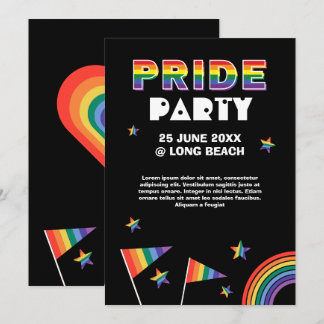 Customisable LGBTQIA+ Pride Party Invitation