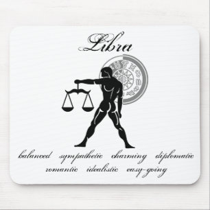 Customisable Libra Scales traits Greek-style Mouse Pad