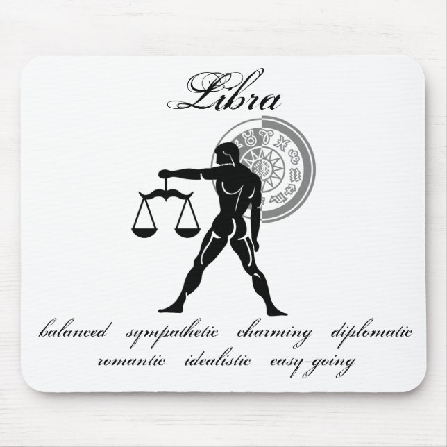 Customisable Libra Scales traits Greek-style Mouse Pad (Front)