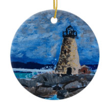 Customisable Lighthouse Painting Ornament