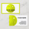 Customisable lime green realistic pickleball 