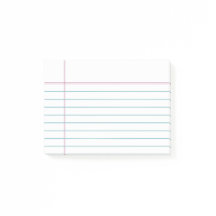 Customisable Lined Notebook Paper Sticky Notes