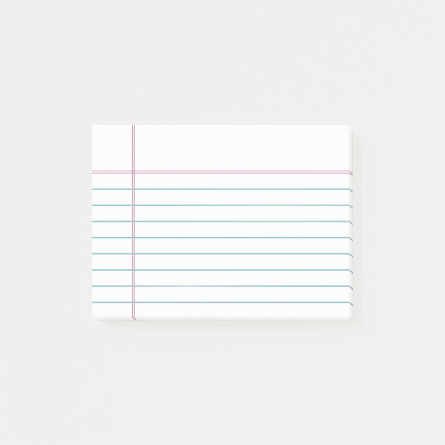 Customisable Lined Notebook Paper Sticky Notes (Front)